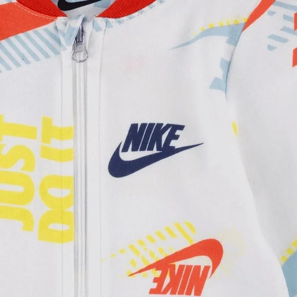 Nike Baby 3M Onesie Sleep and Play with Red Accents and close flap for hands New - Picture 2 of 12